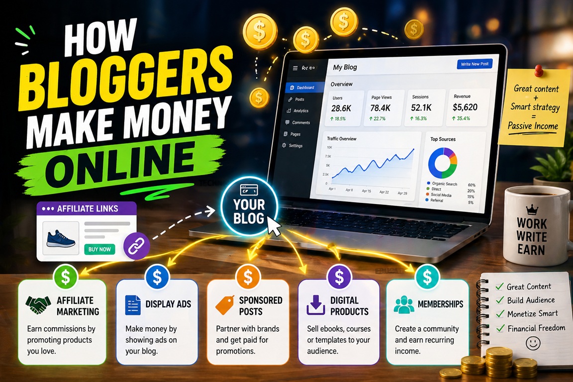 how bloggers make money online guide
