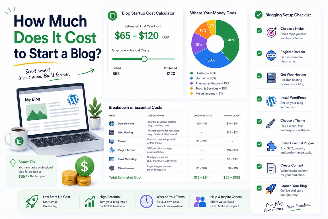 how much does it cost to start a blog guide